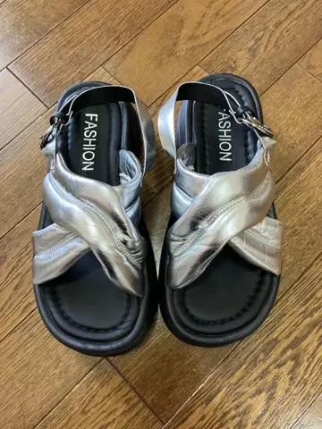 FASHION 통굽 샌들 실버 여성용