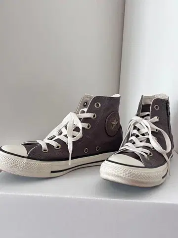 Converse All Star 하이컷 24cm 그레이 스터드 패치
