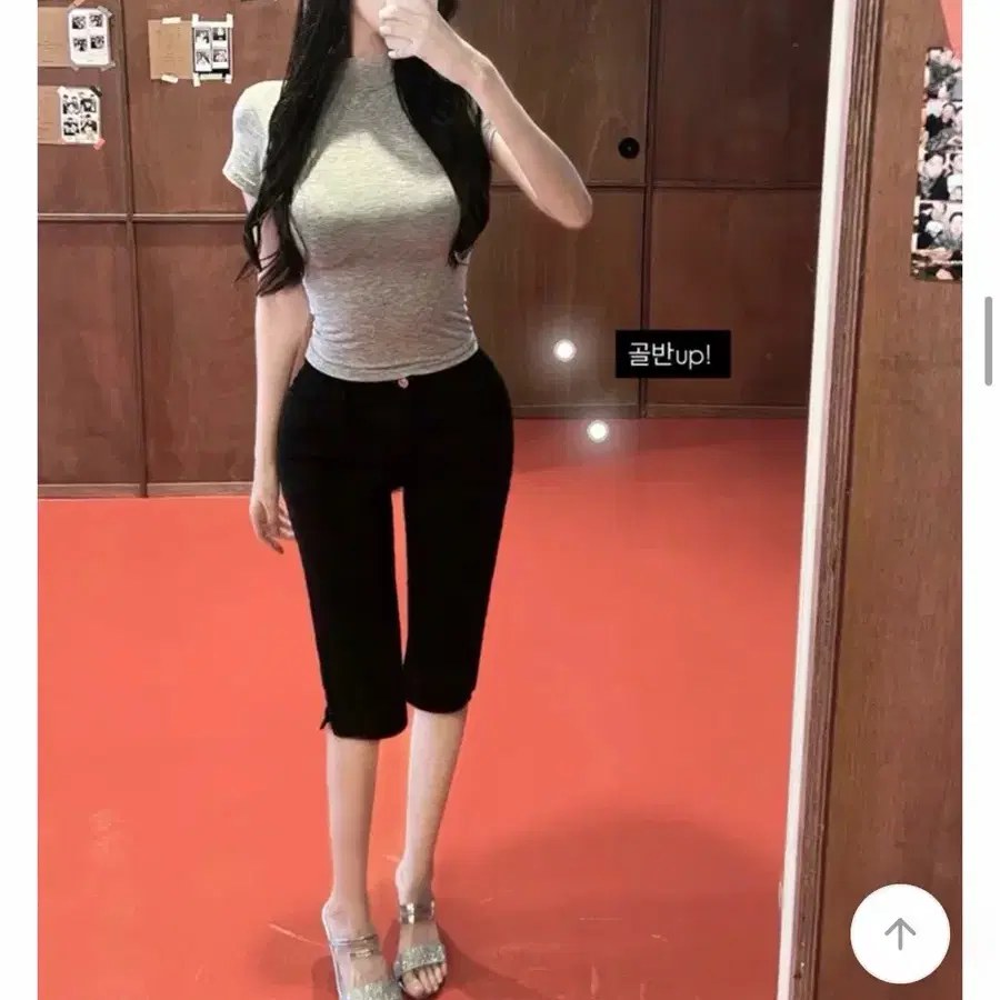 에이블리 필멜란지 카프리 블랙 M