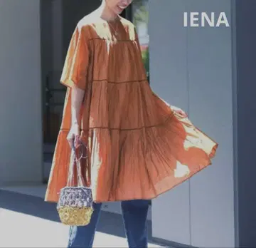IENA 코튼 보일 원피스 카멜 튜닉