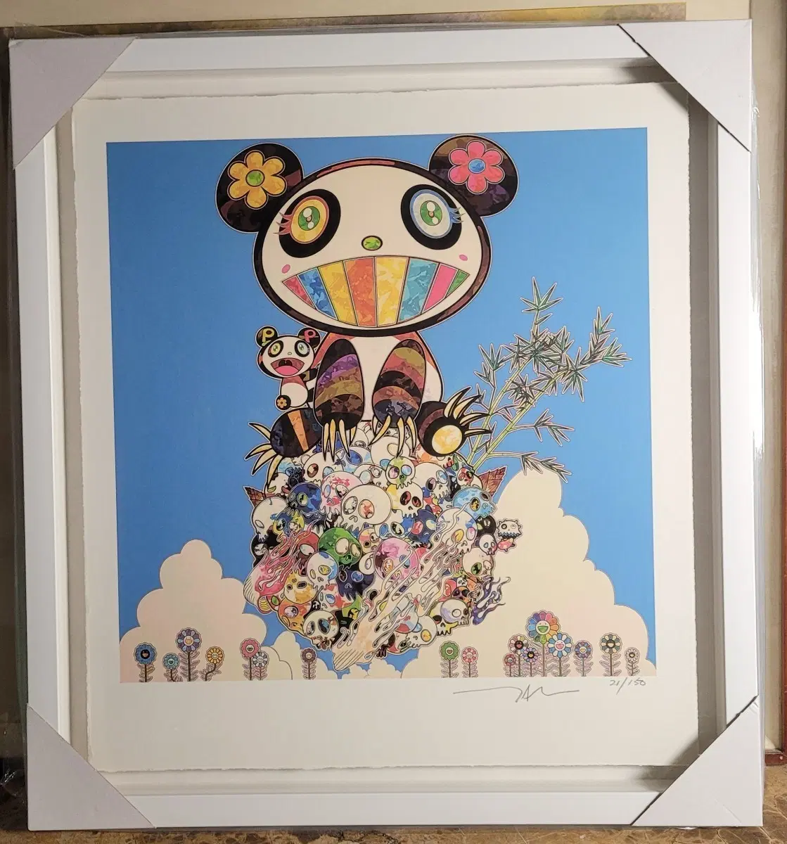 무라카미 다카시 판다 그림 판화 에디션