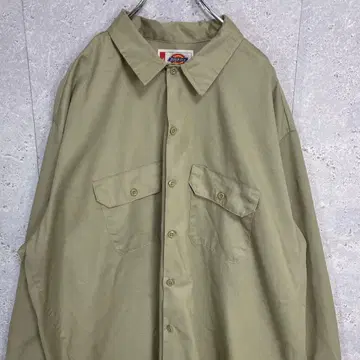 디키즈 빅사이즈 워크 셔츠 긴팔 카키 2XL