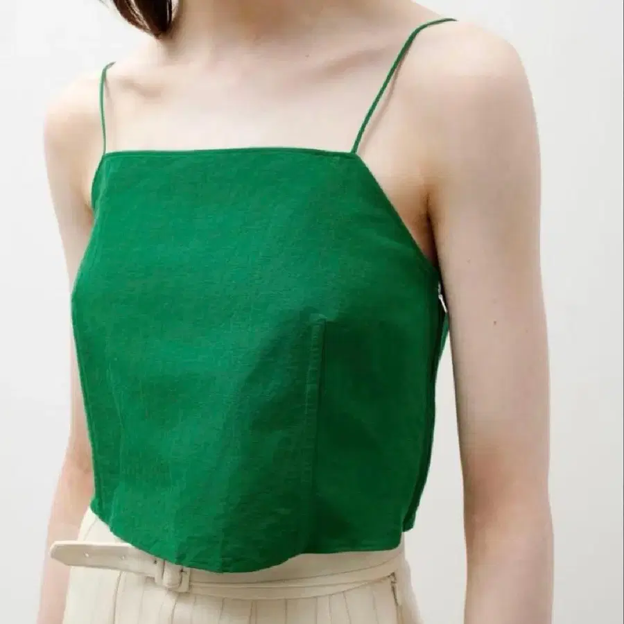 AURALEE LINEN COTTON BUSTIER CAMISOLE