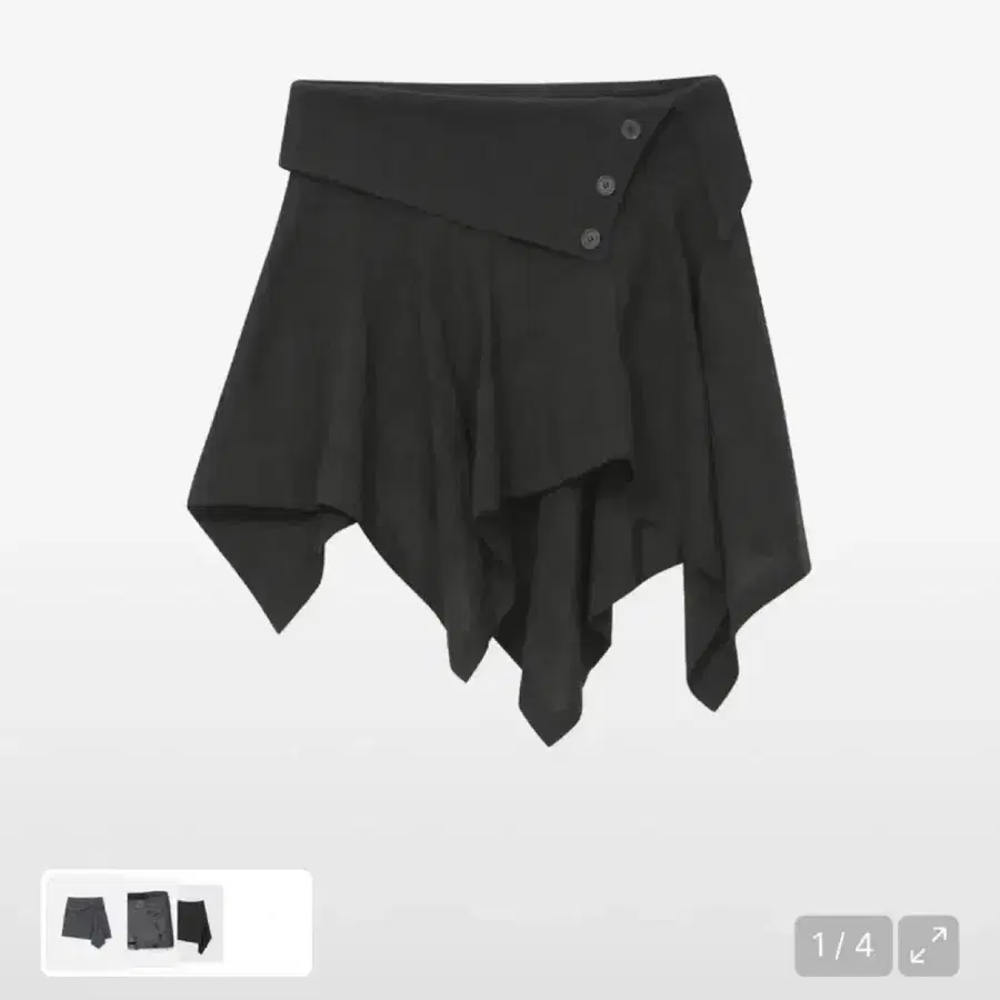수수료포함) 미세키서울 unbalanced flow miniskirt black