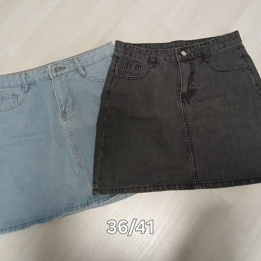 새)데님 스커트 청치마 연청/진청 세트