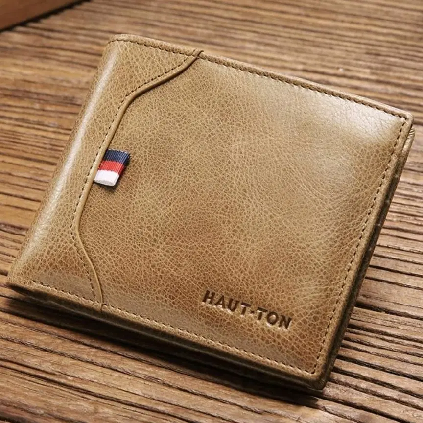 고급 S클래스 남성용 깔끔한 디자인의 Hutton 명품 가죽 반지갑 판매해요
