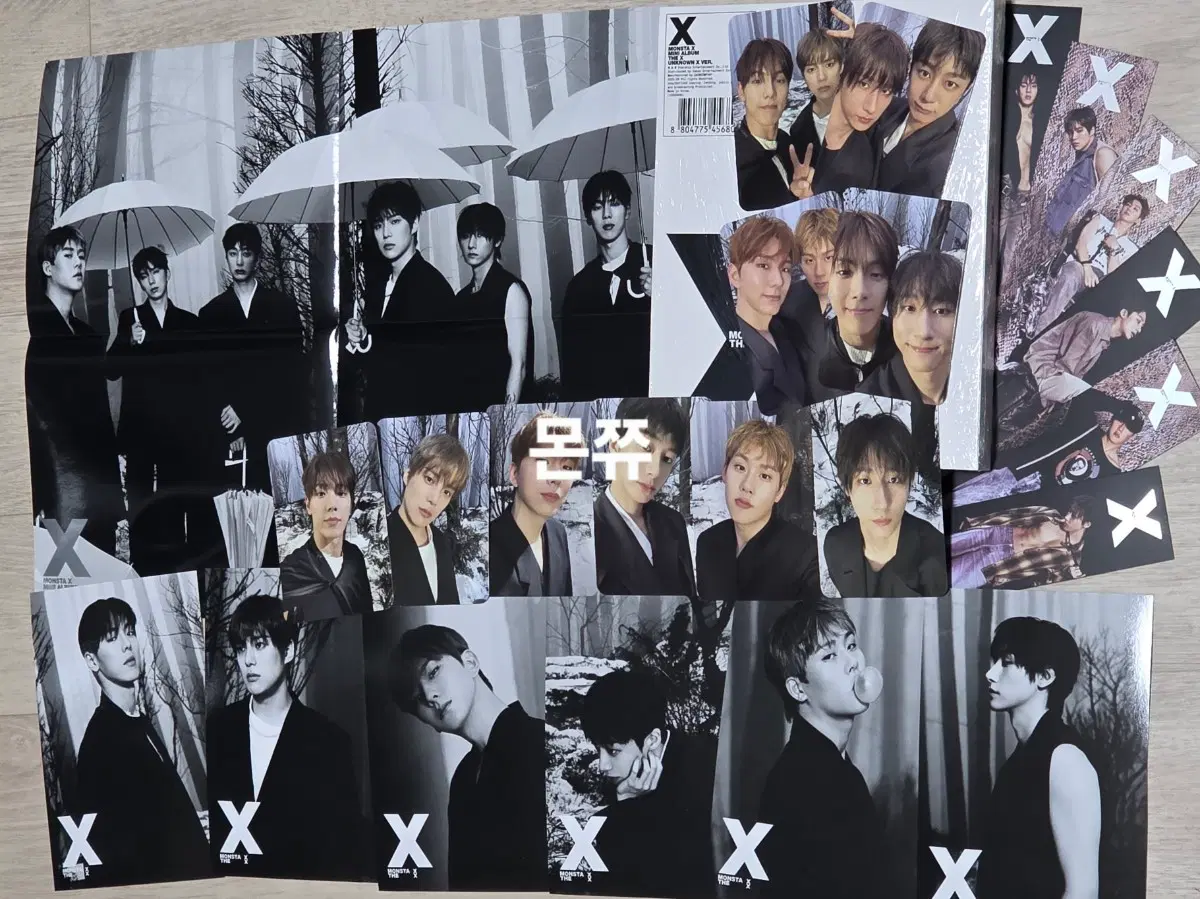 몬스타엑스 THE X 앨범 일괄 (앨범 포스터, 개인,유닛포카 , 엽서, 책갈피포함)