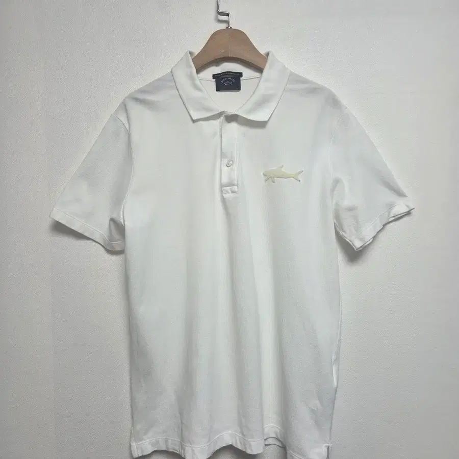 폴앤샤크 샤크 패치 카라 반팔티 화이트(M) 260715_7