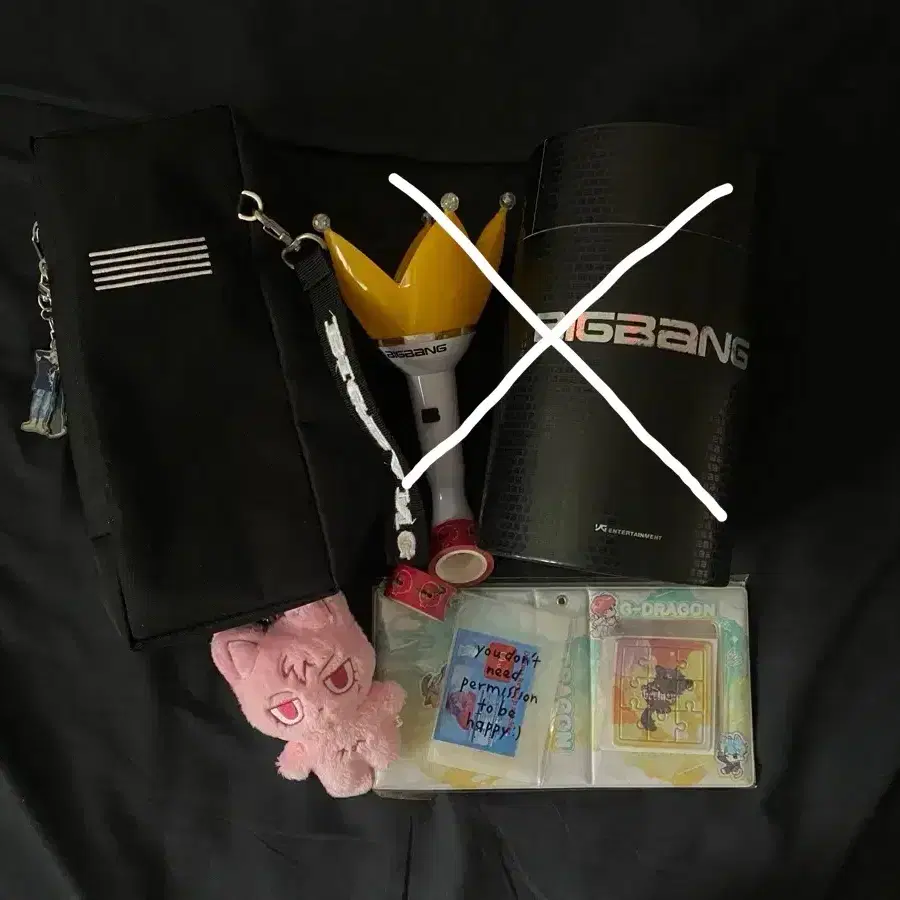 오늘만가격내림) 지드래곤 빅뱅 뱅봉 냥고니 뱅봉파우치 지디바인더