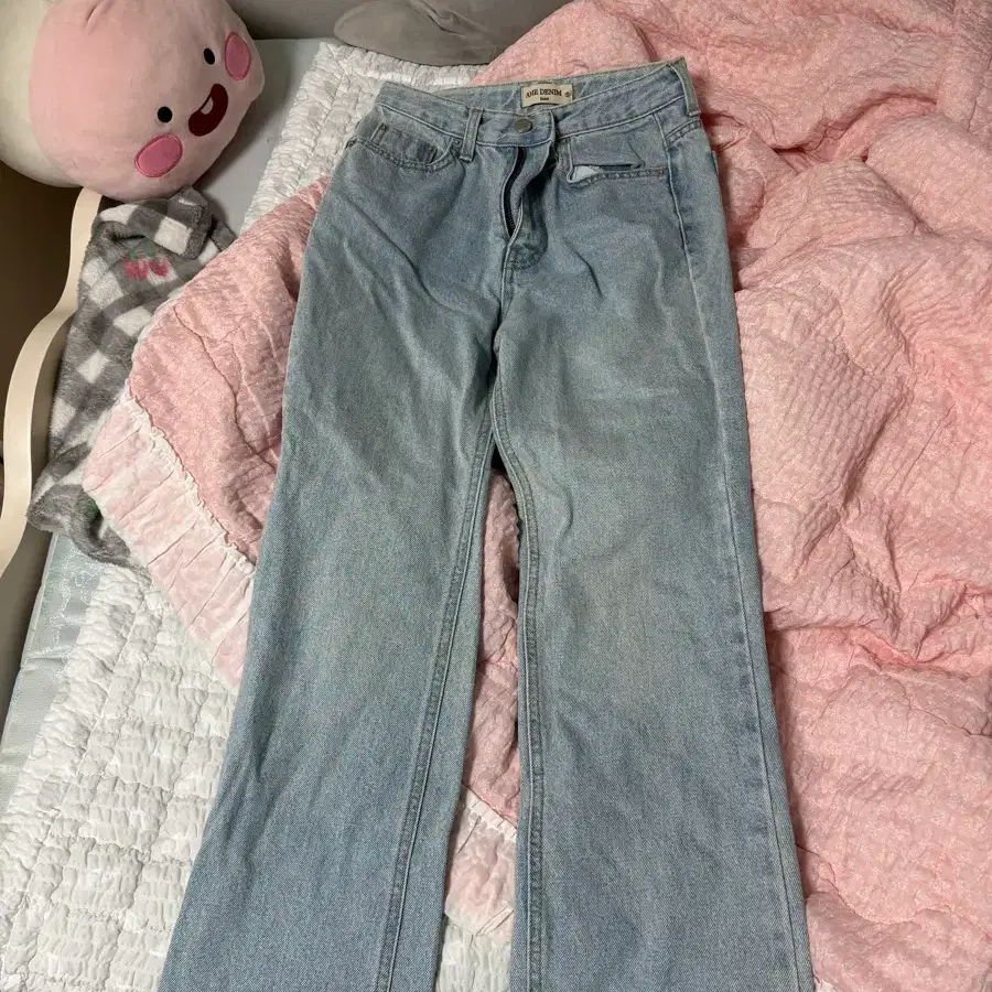 스트라이프 데님 팬츠