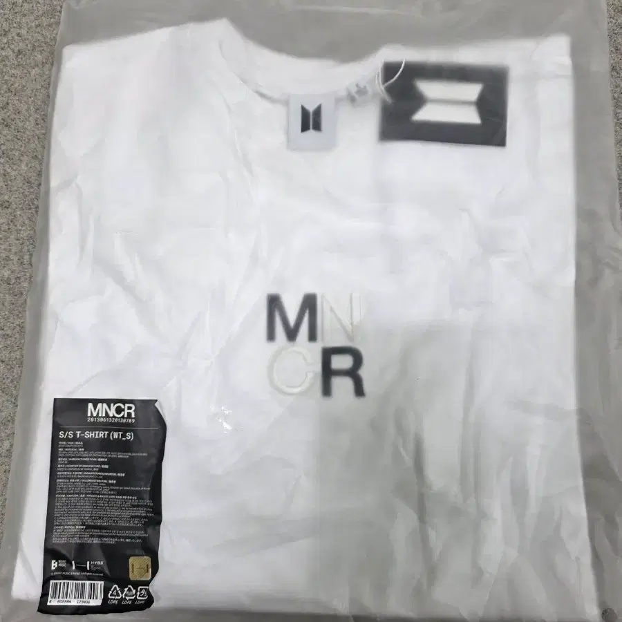 방탄소년단 MNCR 반팔 티셔츠 화이트 S