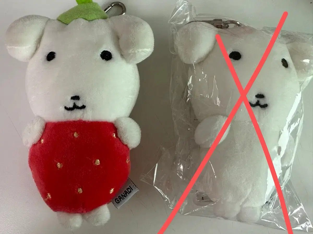 가나디 인형 키링 딸기 기본