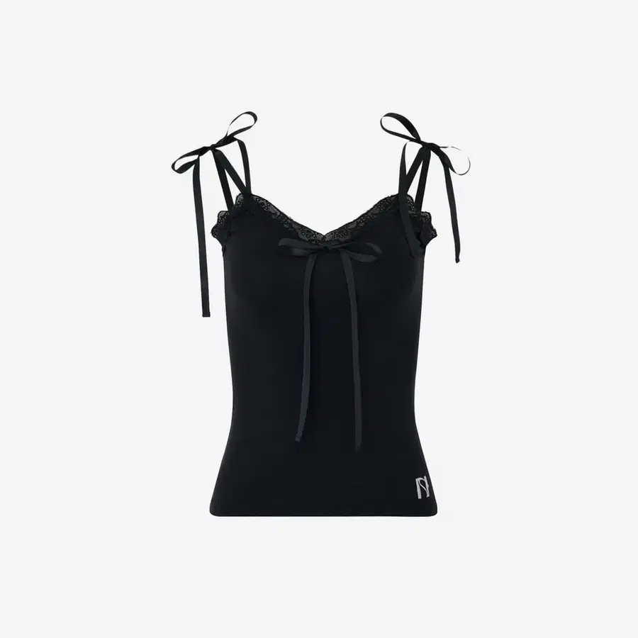 뉴얼린 - Ribbon Lace Sleeveless [Black]