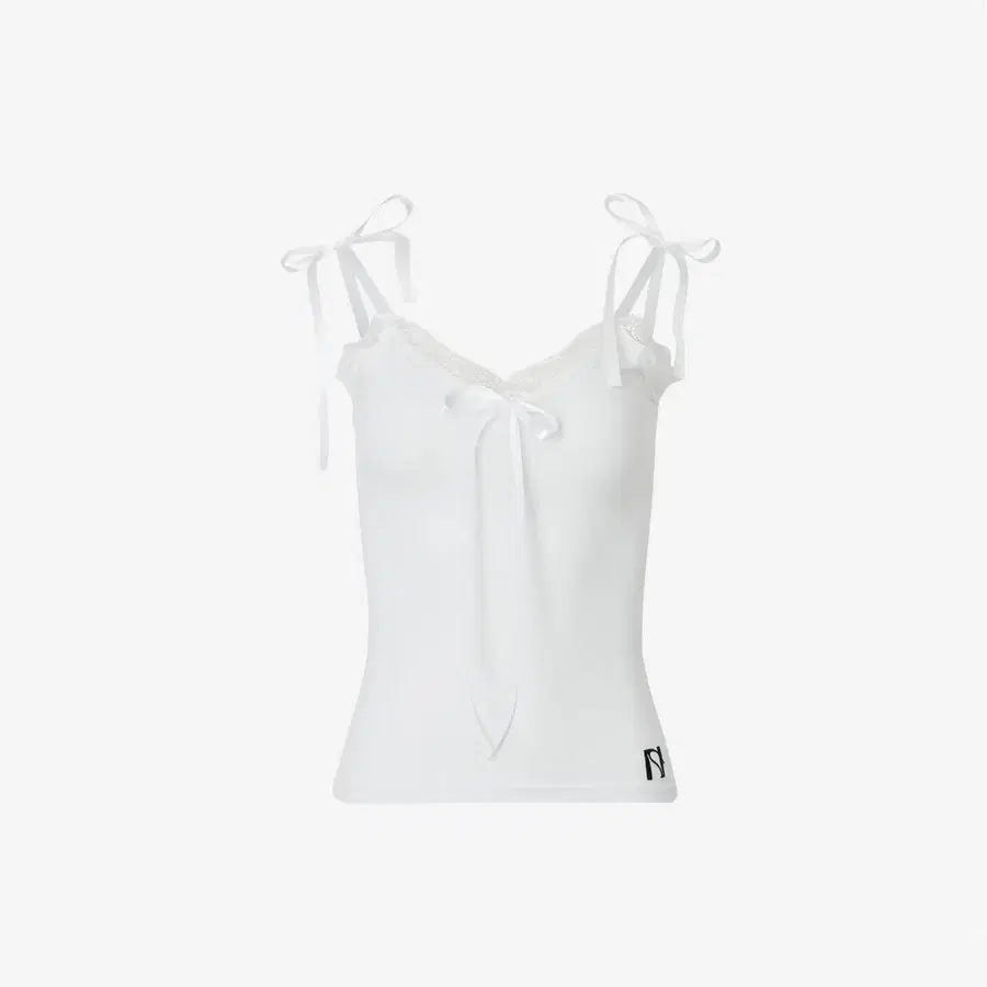 뉴얼린 - Ribbon Lace Sleeveless [White]