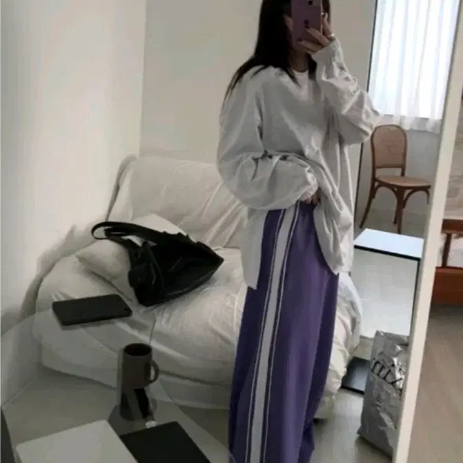 가비존 라인트랙팬츠 네이비 새상품 (마지막가격내림)