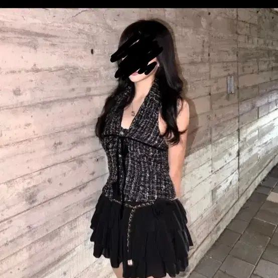 수입 트위드 블라우스