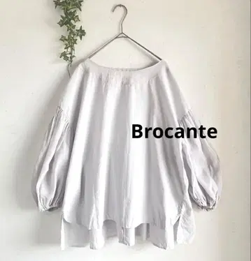 브로캔트(Brocante) 새상품급 린넨 코튼 린넨 벌룬 슬리브 블라우스