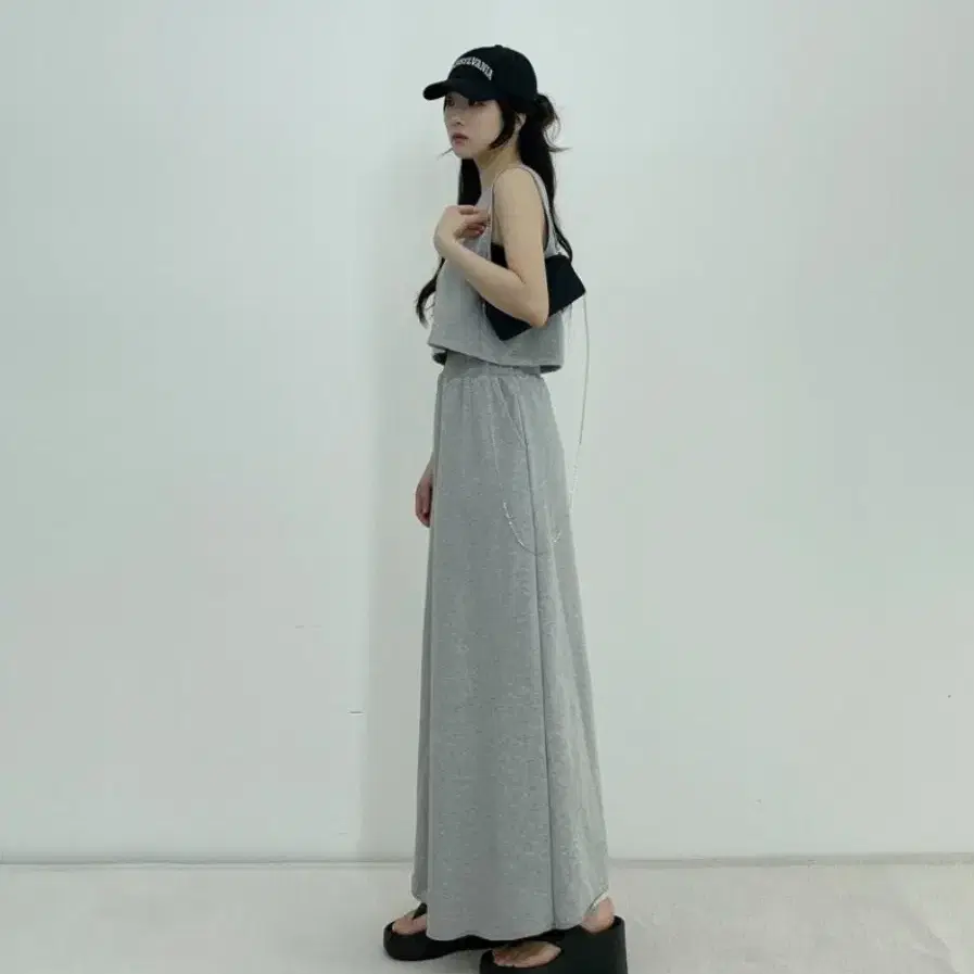 디투 샌드나시 맥시스커트세트 블랙 새상품급 (마지막가격내림)