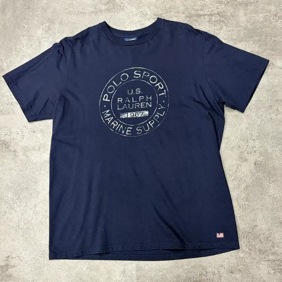 90s Polo Sport Ralph Lauren Marine Supply 1967 Logo T-Shirt