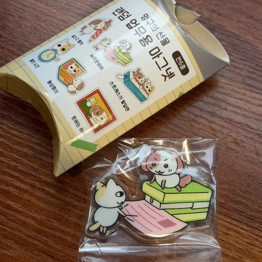 묘냥이와 멍구 팝업 랜덤 업무용 마그넷 교환/판매