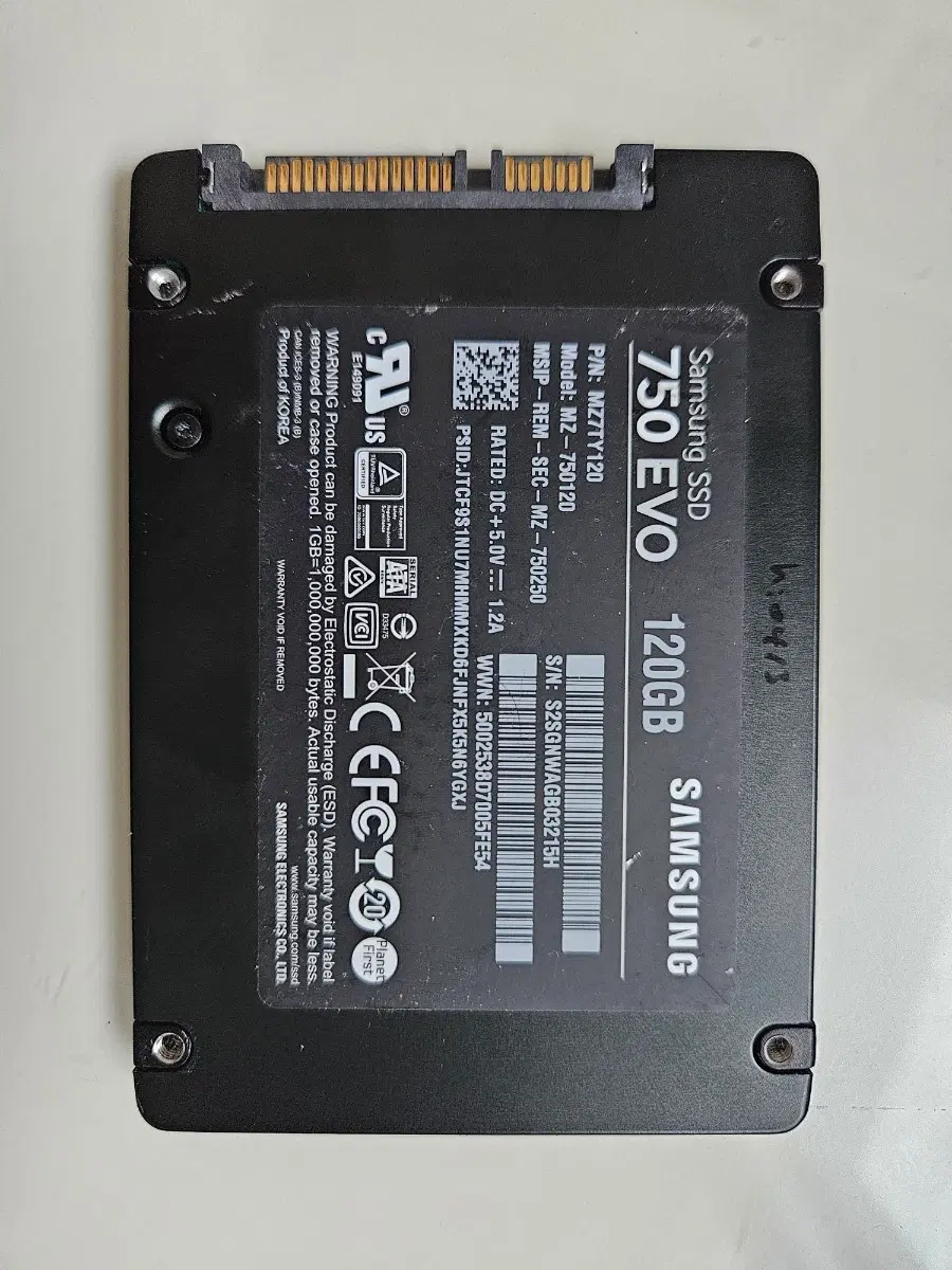 삼성 SSD 750 EVO 120GB