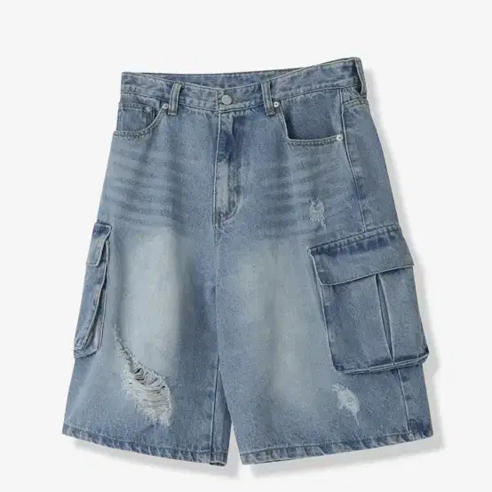 AVANDRESS Wide Cargo Half Denim Pants