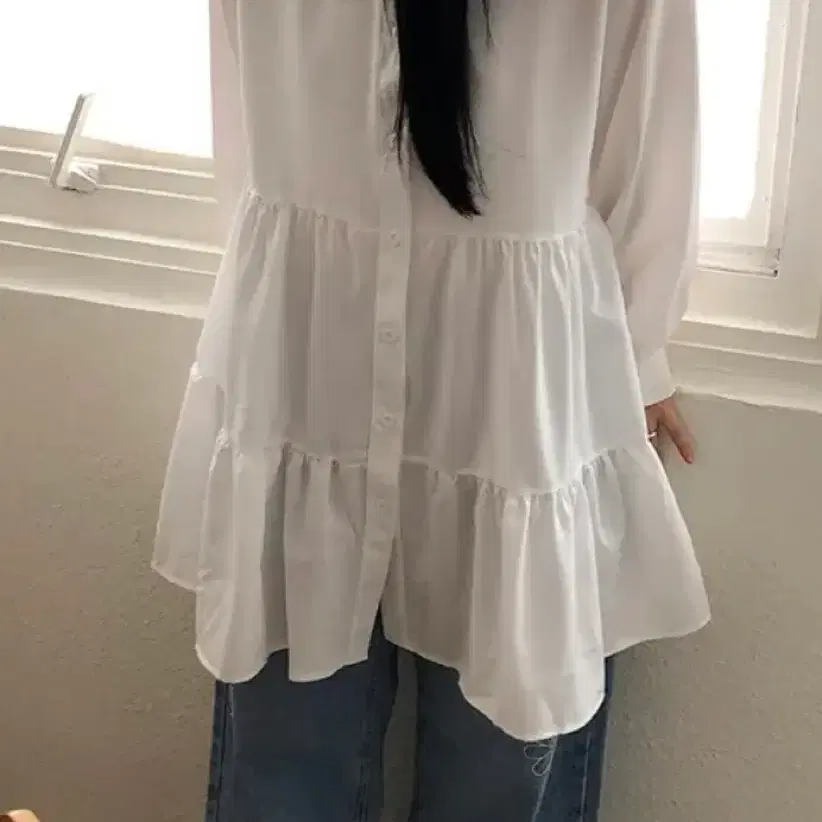 화이트 셔츠 원피스