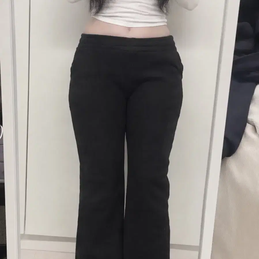 여성 블랙 트레이닝복 팬츠 바지