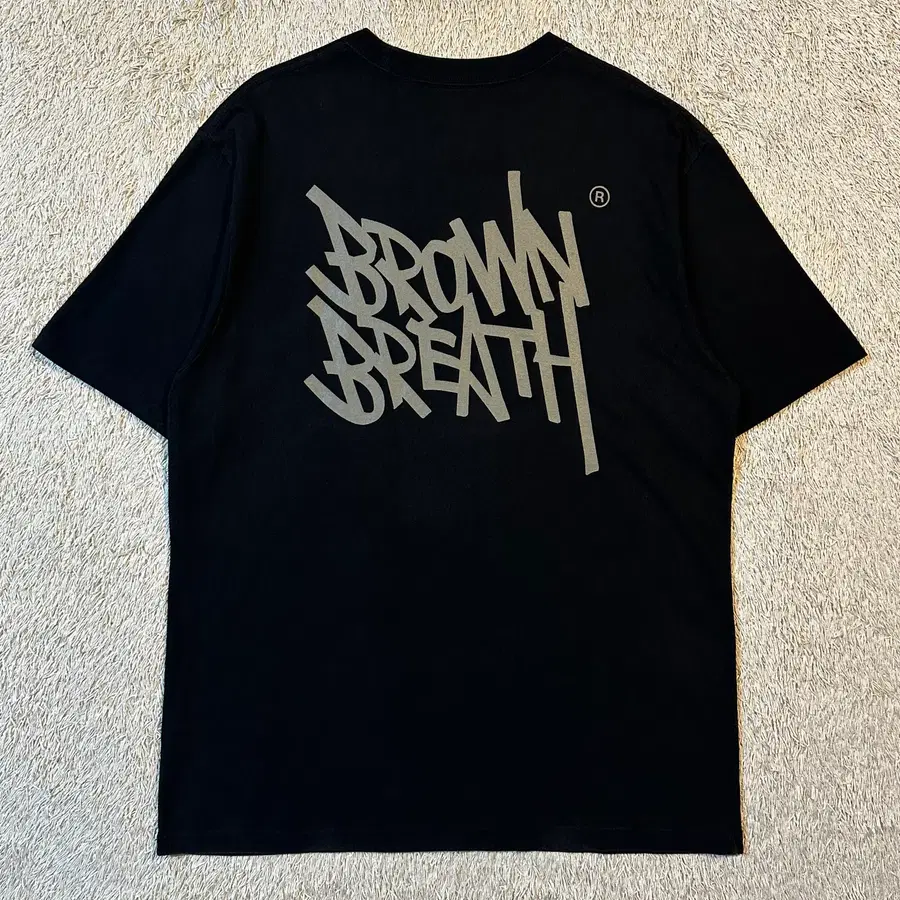 [L] 브라운브레스 BROWN BREATH TAG 반팔 티셔츠 블랙