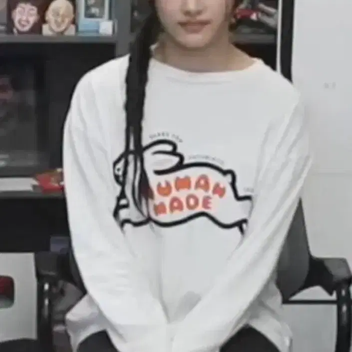 민지 착용)휴먼메이드 토끼 래빗 롱슬리브