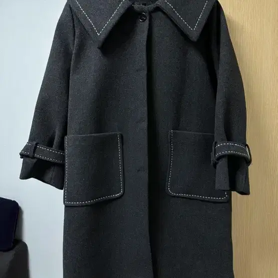 스티치 빅카라 하프코트(새상품)