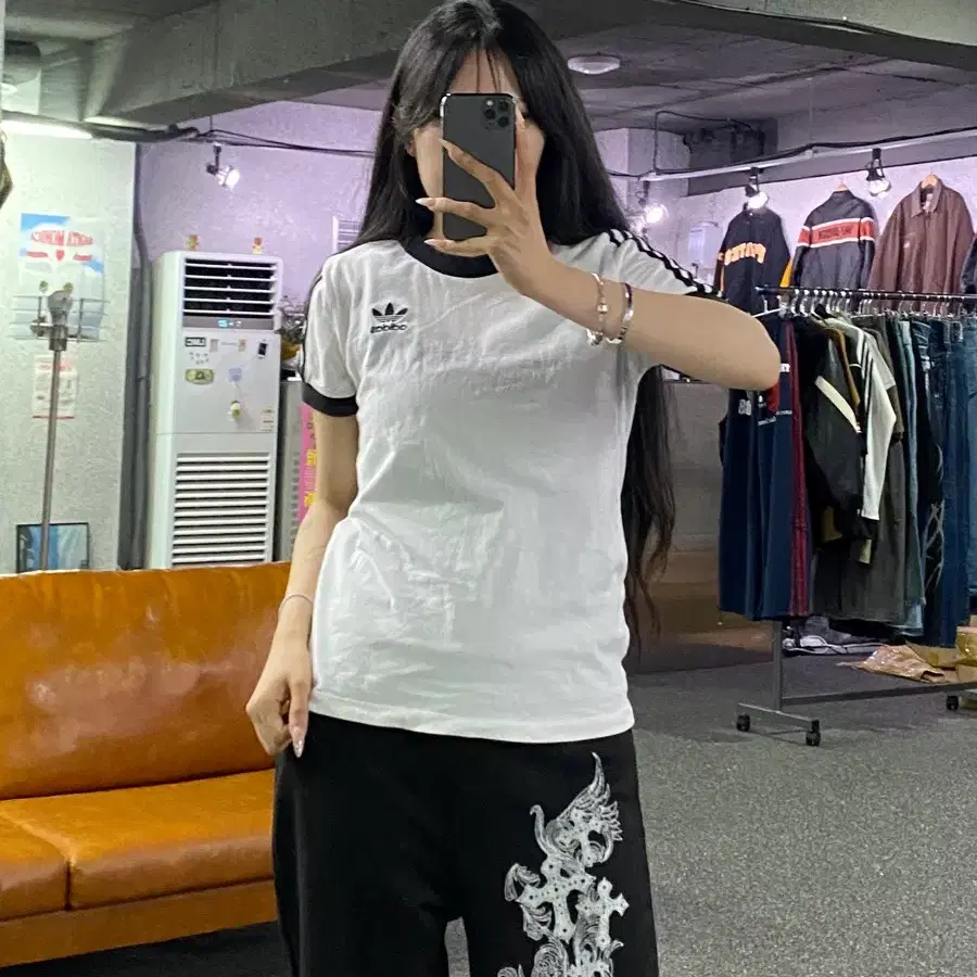 아디다스 3S 링거 반팔 티셔츠 B5437