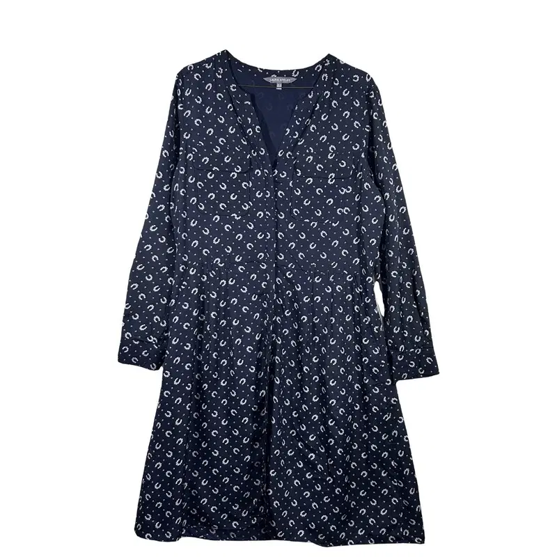 LAURA ASHLEY 네이비 롱 원피스 [UK 14 EUR 40 USA 10] 폴리에스터 100%
