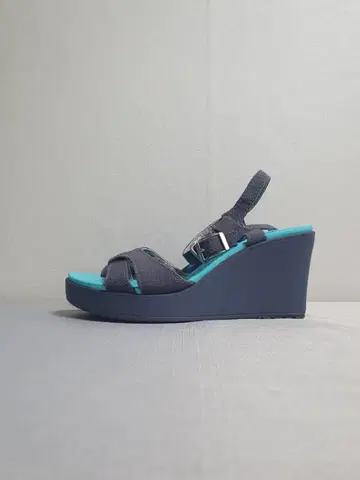 230mm 크록스 레이 웨지 그래픽 스트랩 샌들 그레이 민트