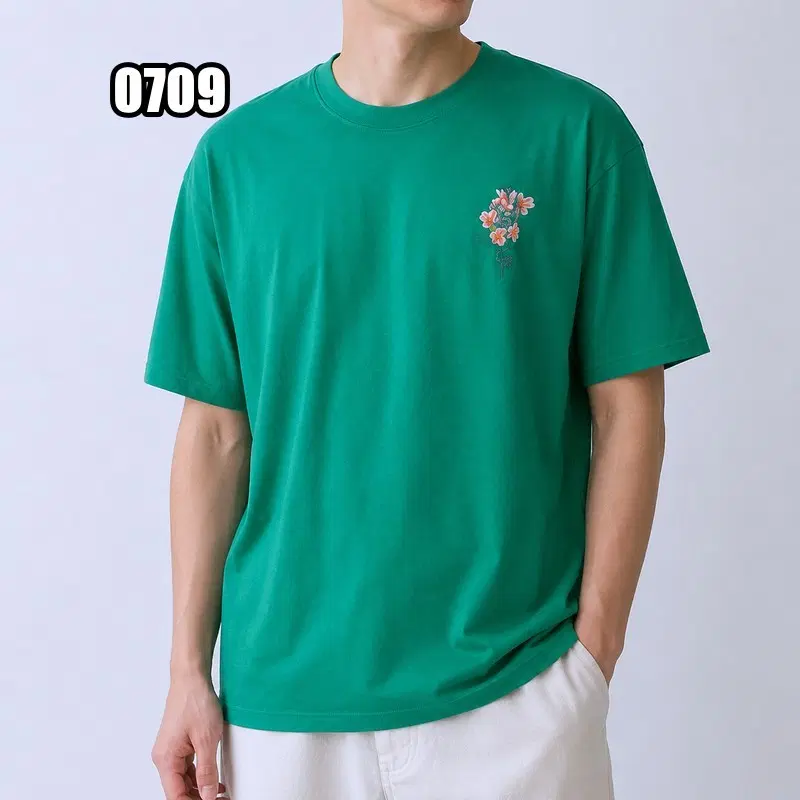 XL 안티 소셜 소셜 클럽 후면 꽃무늬 반팔 티셔츠