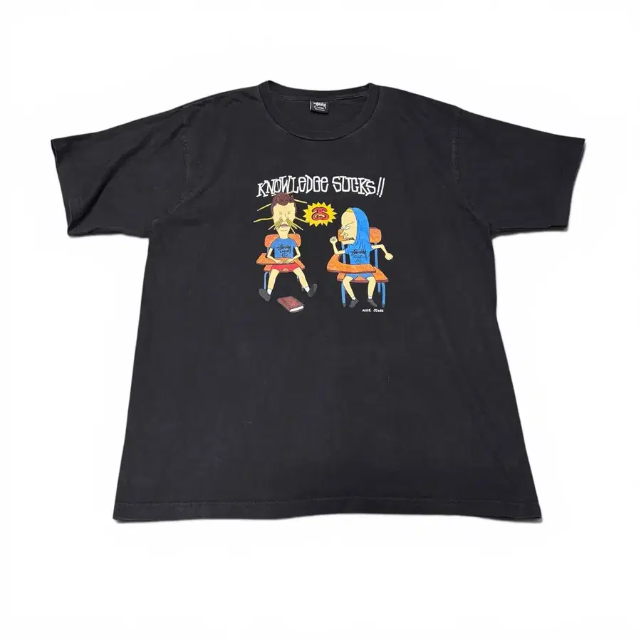 XL 스투시 MIKE JUDGE 블랙 반팔티