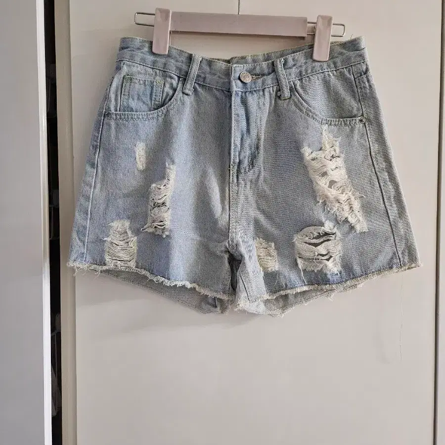 청바지 숏 팬츠 찢청