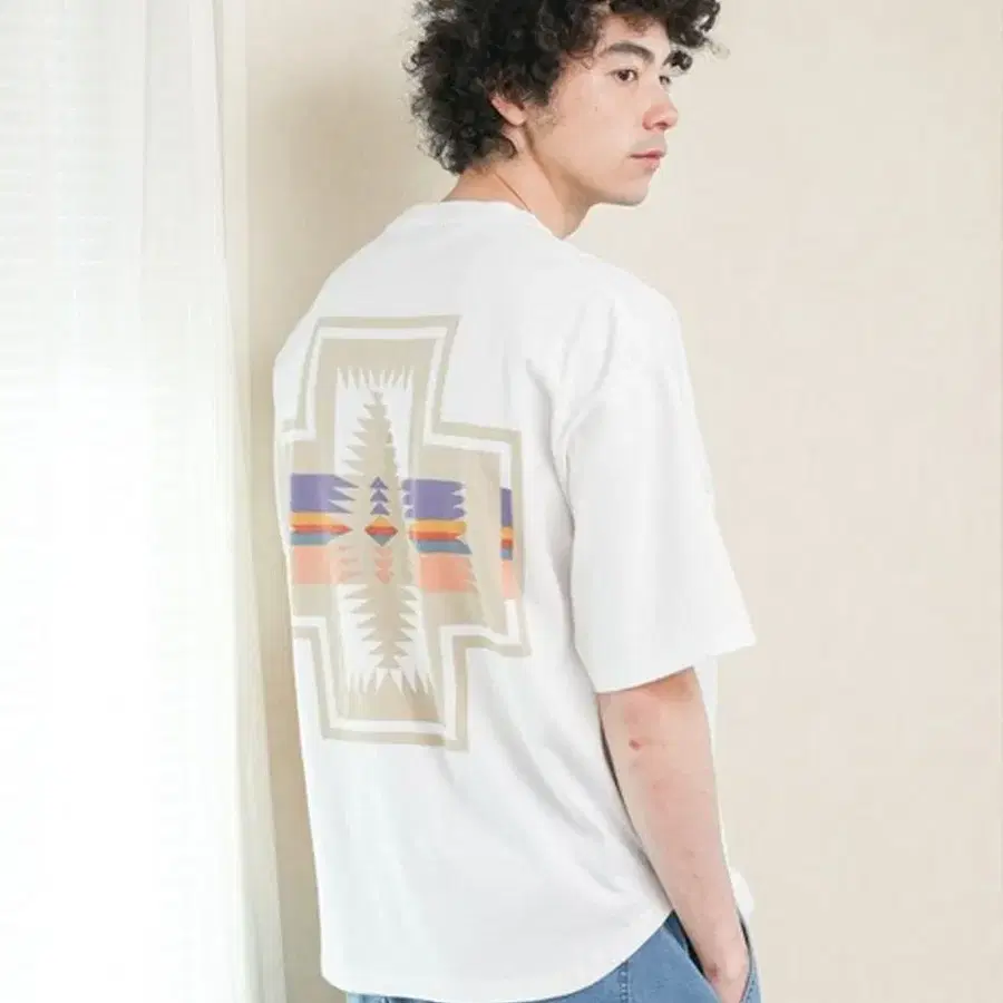 PENDLETON 펜들턴 베이플로우 별주 네이티브 나바조패턴 포켓 하딩반팔티L~105
