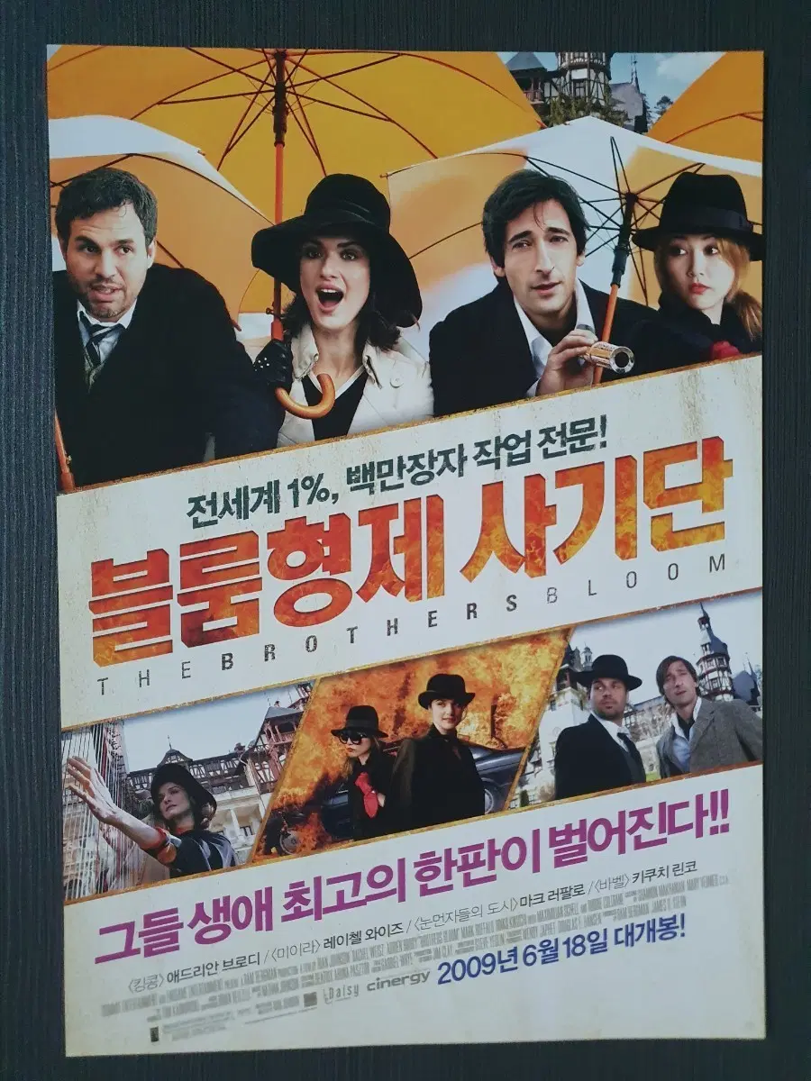영화 블룸형제 사기단 전단지 팜플렛 A4 레이첼 와이즈