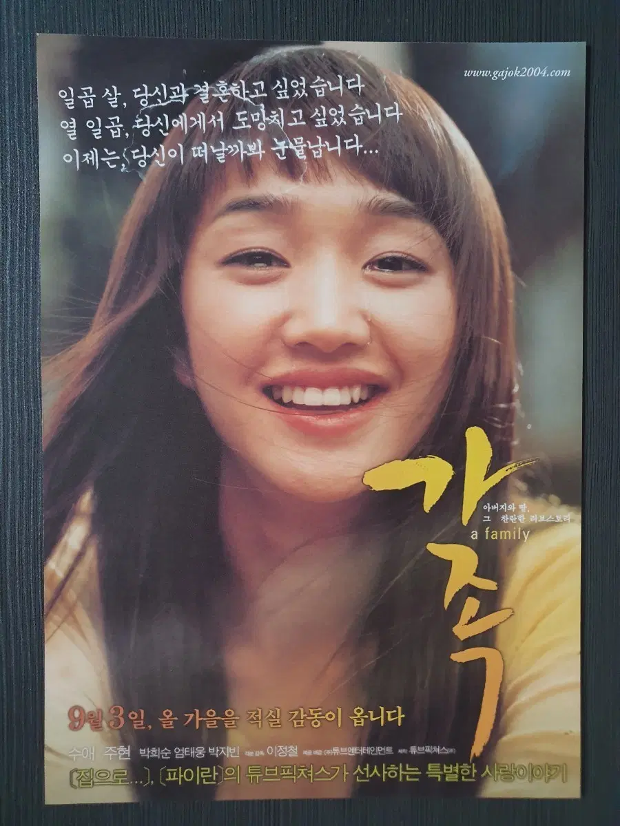 가족 한국 영화 전단지 팜플렛 A4 수애