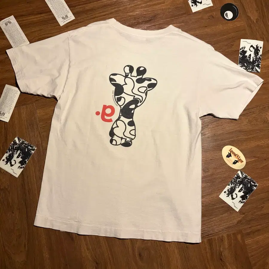 2003 BAPE MILO 프린팅 싱글스티치 티셔츠