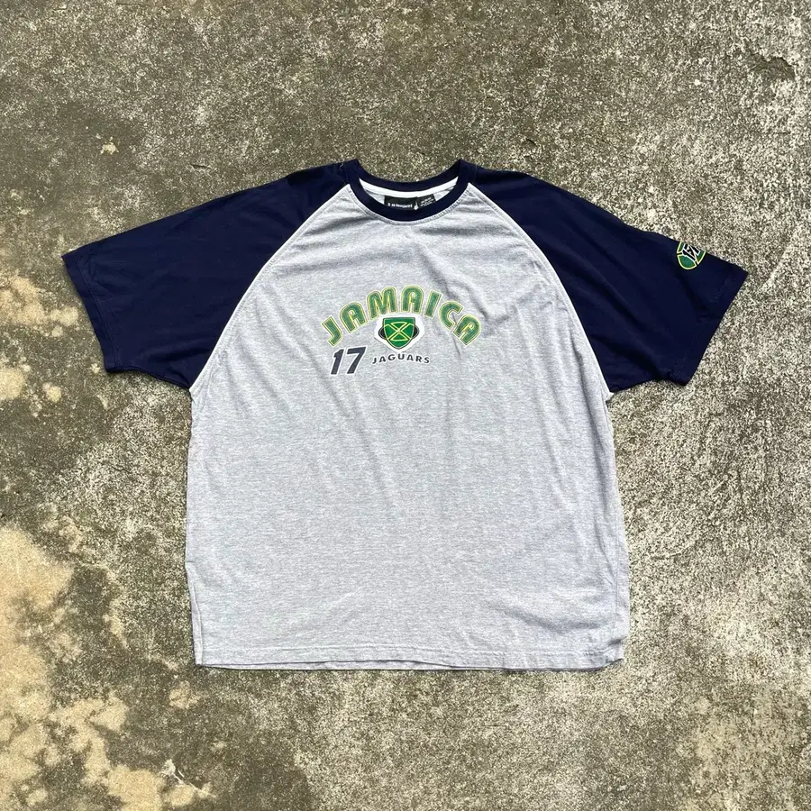 00s 자메이카 재규어 래글런 티셔츠 XXL
