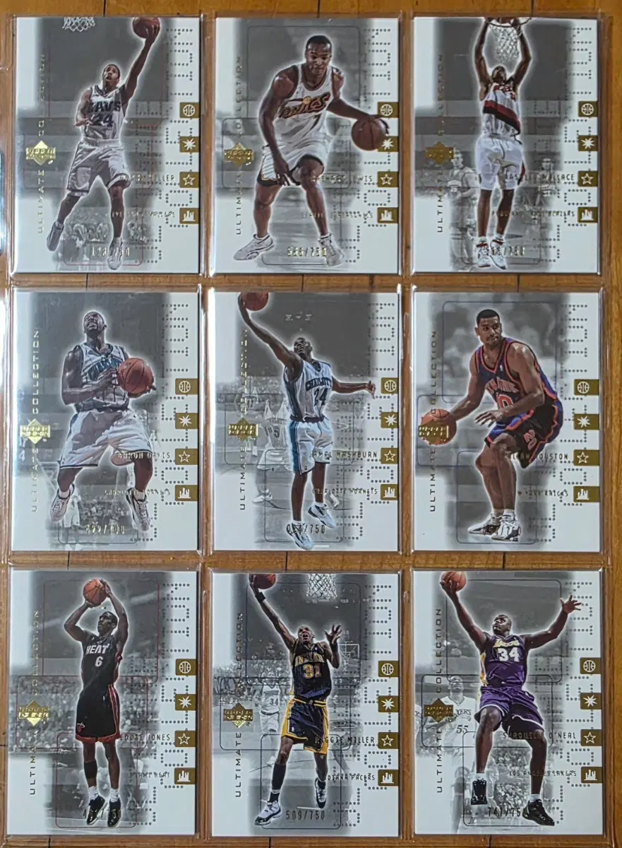 01-02 Ultimate Collection NBA  750 9장 일괄 (샤킬 오닐/레지 밀러 포함)