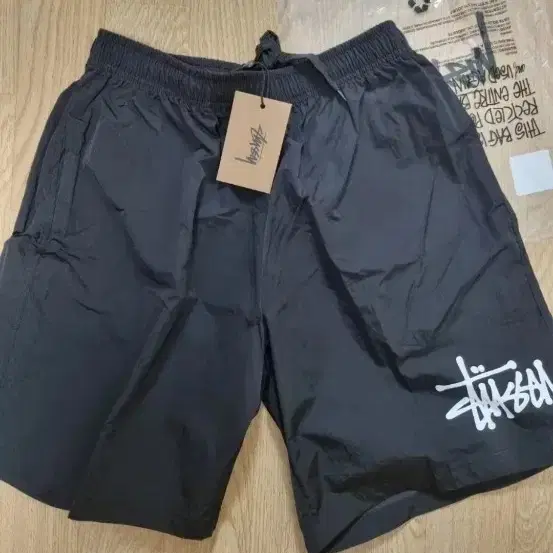 정품 스투시 반바지 워터 쇼츠 반바지 블랙 XL 새상품 마지막가격