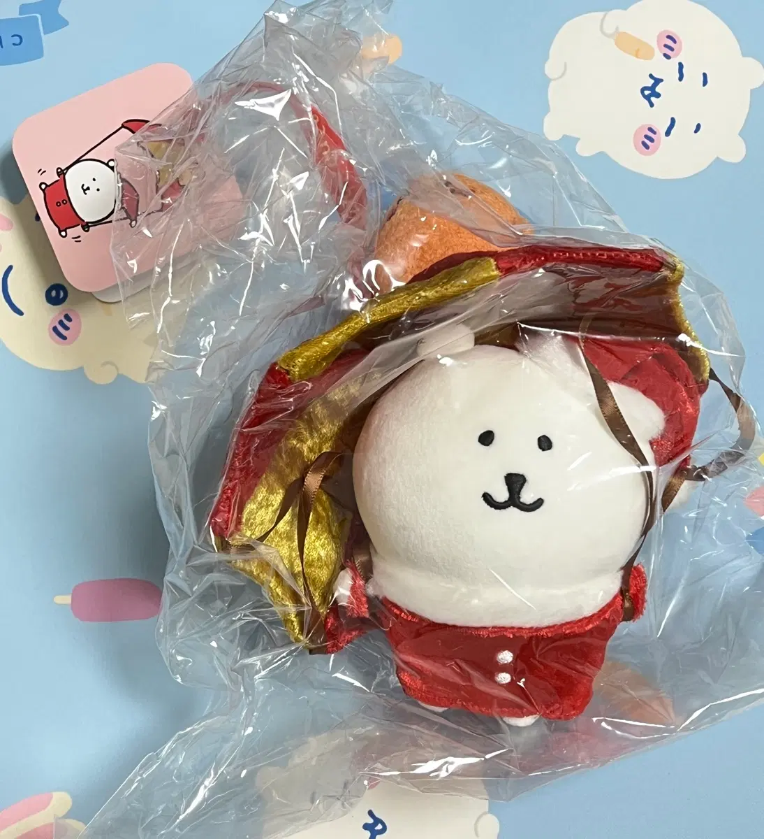 나가노마켓 농담곰 크리스마스 오너먼트 산타 낙하산 누이 인형