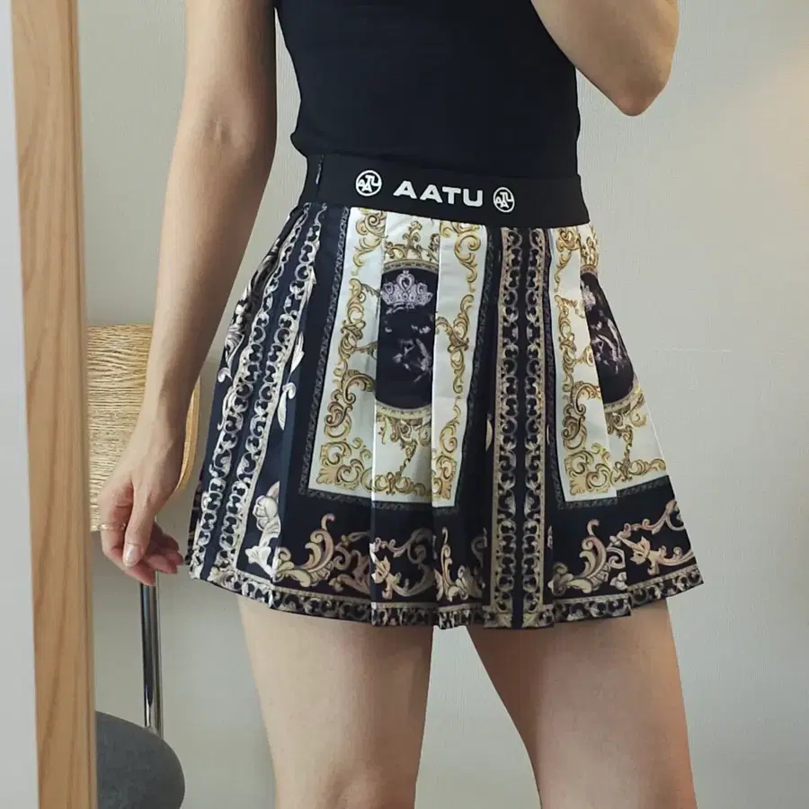 (S)UTAA 여성 플리츠 미니 스커트 골프 치마 W4783