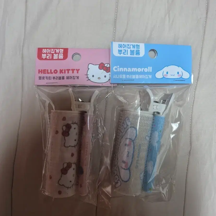 (원가 9천원)헬로키티 시나모롤 헤어집게형 뿌리볼륨 (새상품)(일괄 할인)