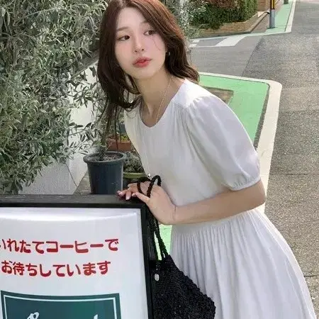 새상품 가내스라 안나 원피스 크림