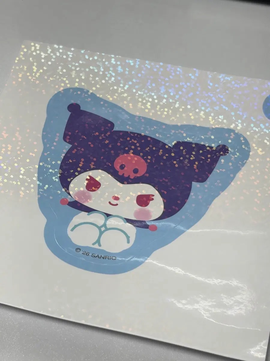 산리오 쌀과자 쿠로미 대형 홀로그램 스티커