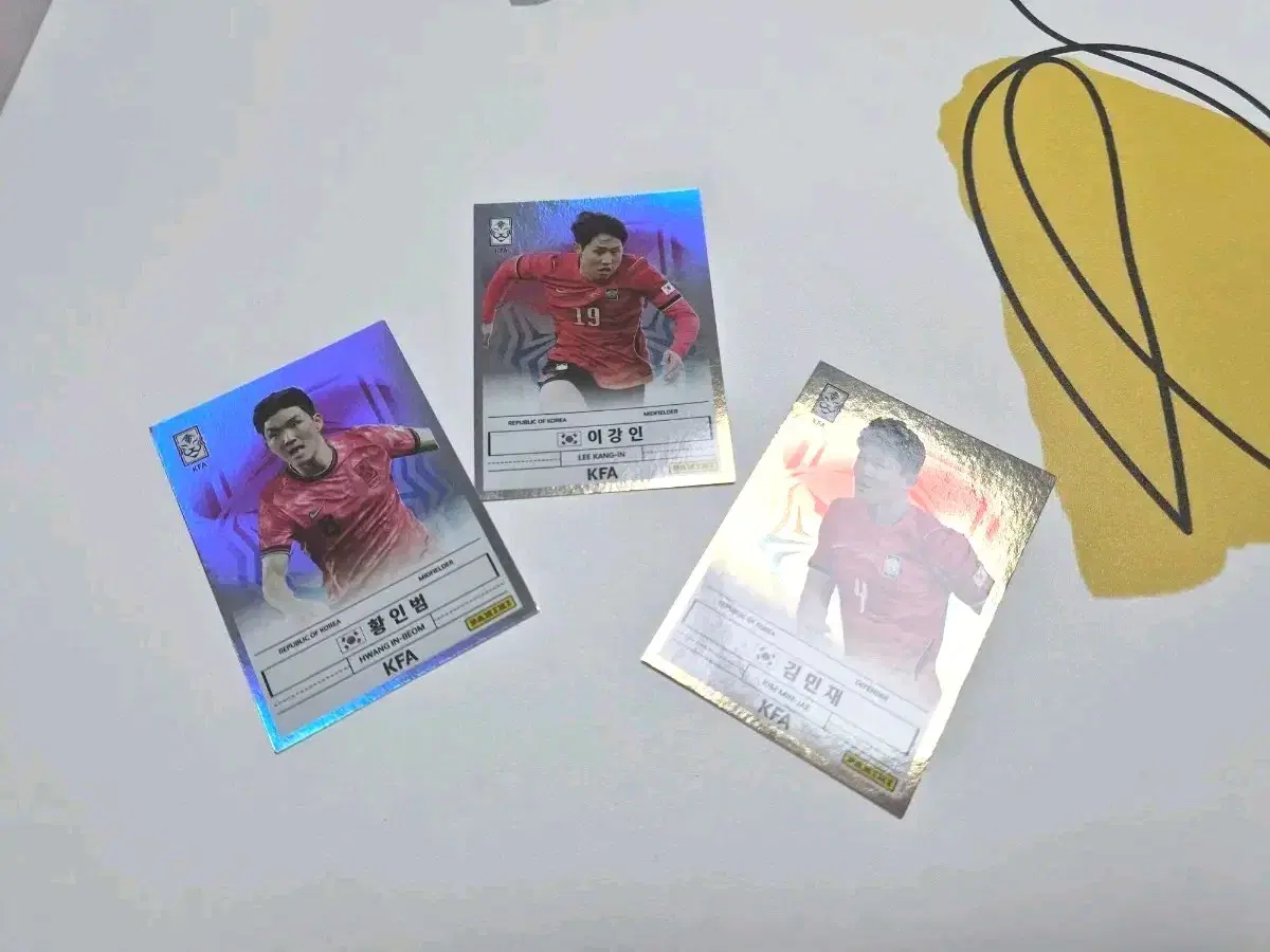 일괄 2026 파니니 국가대표 황인범 이강인 김민재 축구 카드